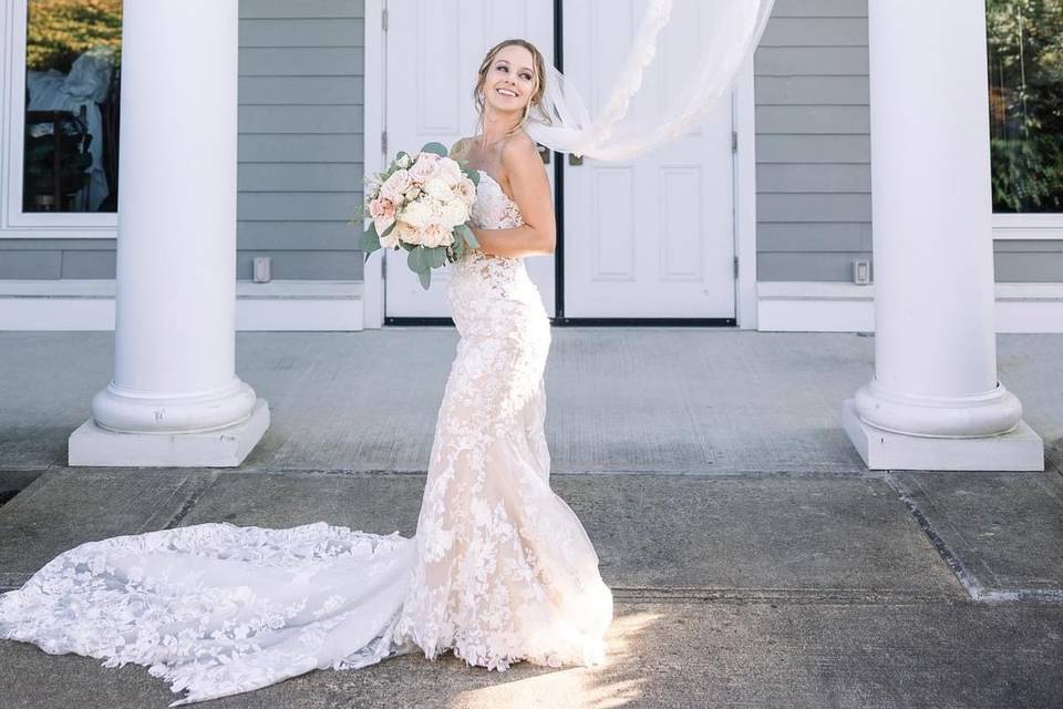 Beautiful bridal chignon