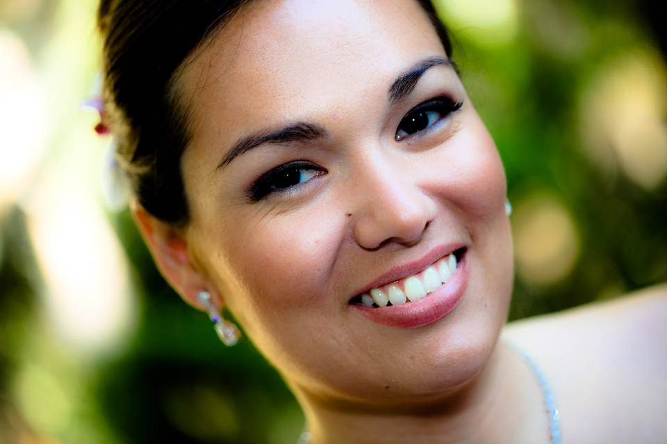 Beaming bride