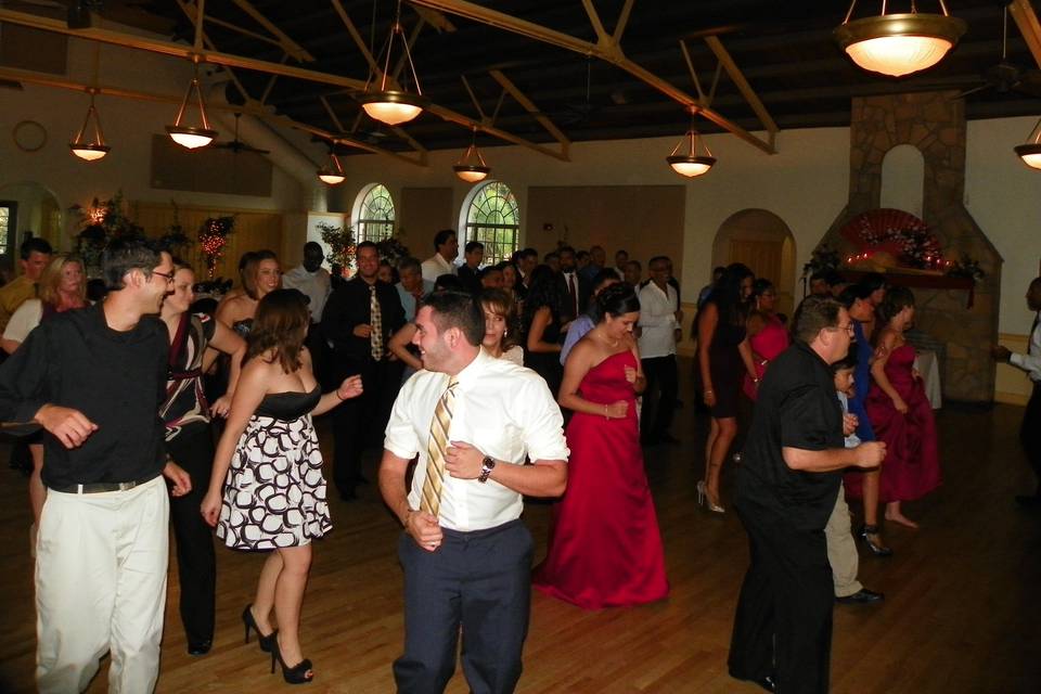 Guests dancing