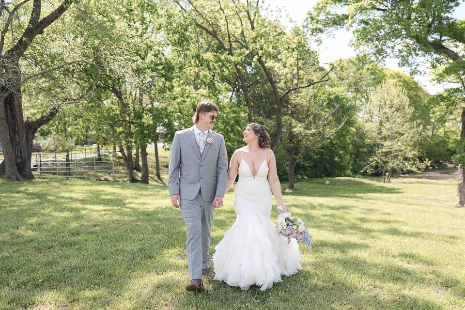 Bride & Groom Walking