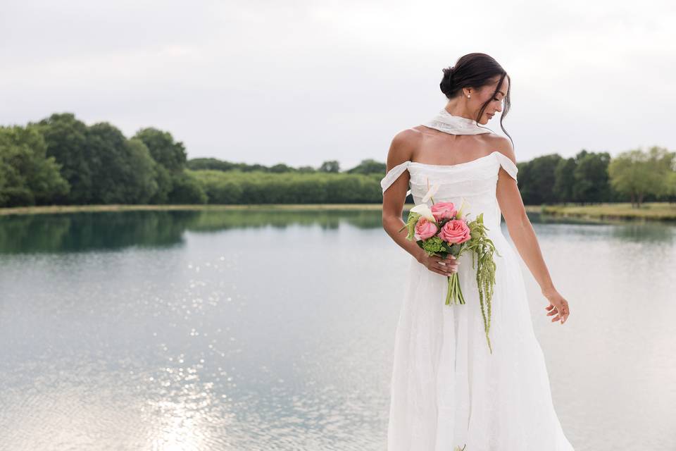 Lakeside Bridal Portrait