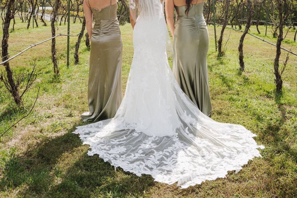 Bride and her girls