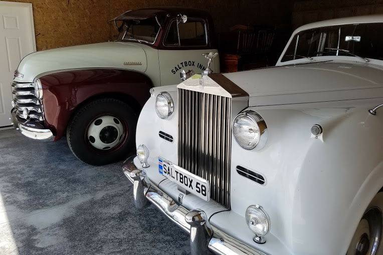 1958 Rolls royce and 1952 Chevy Pickup