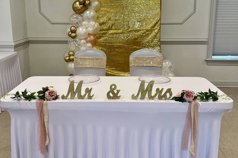 Sweetheart set up