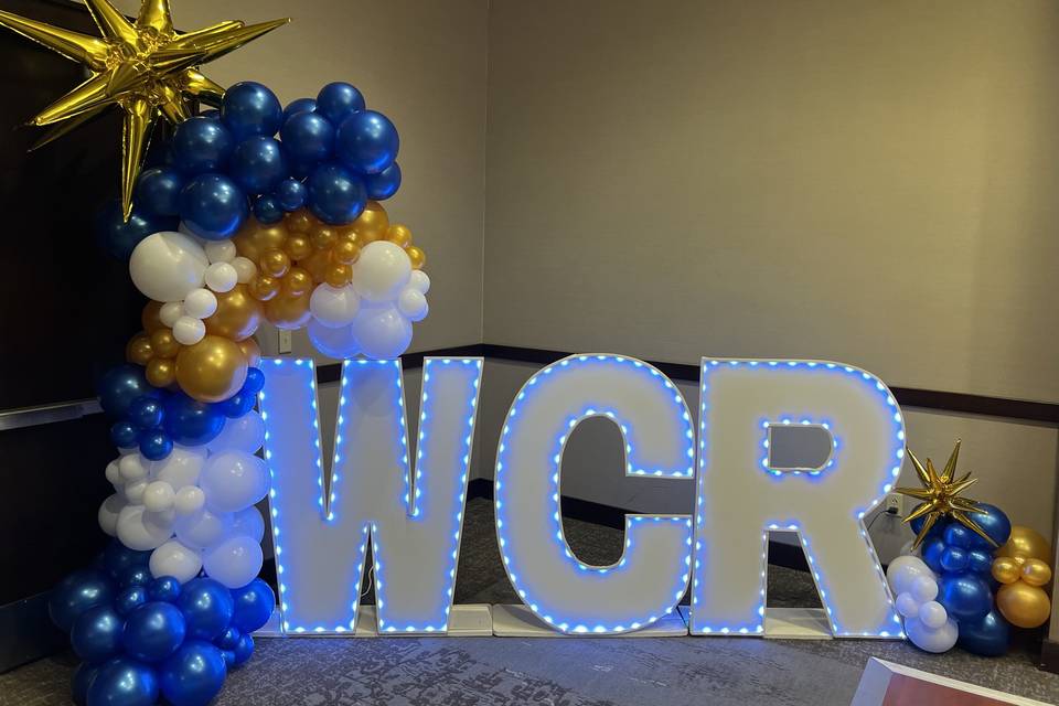 Marquees with balloons