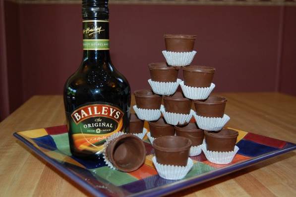 Swiss Chocolate shot glasses.  What is your theme????
