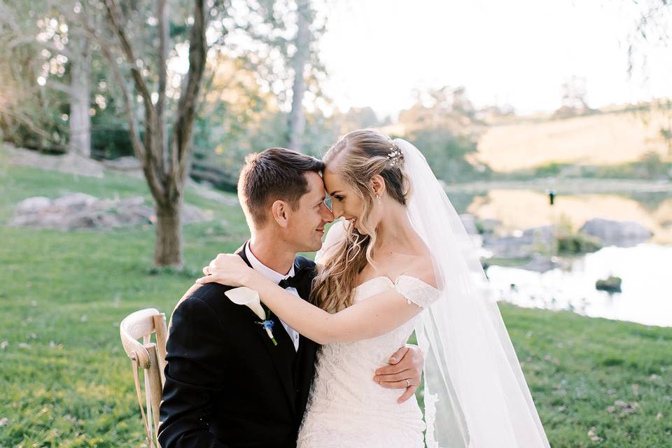 Bride and Groom on Peninsula