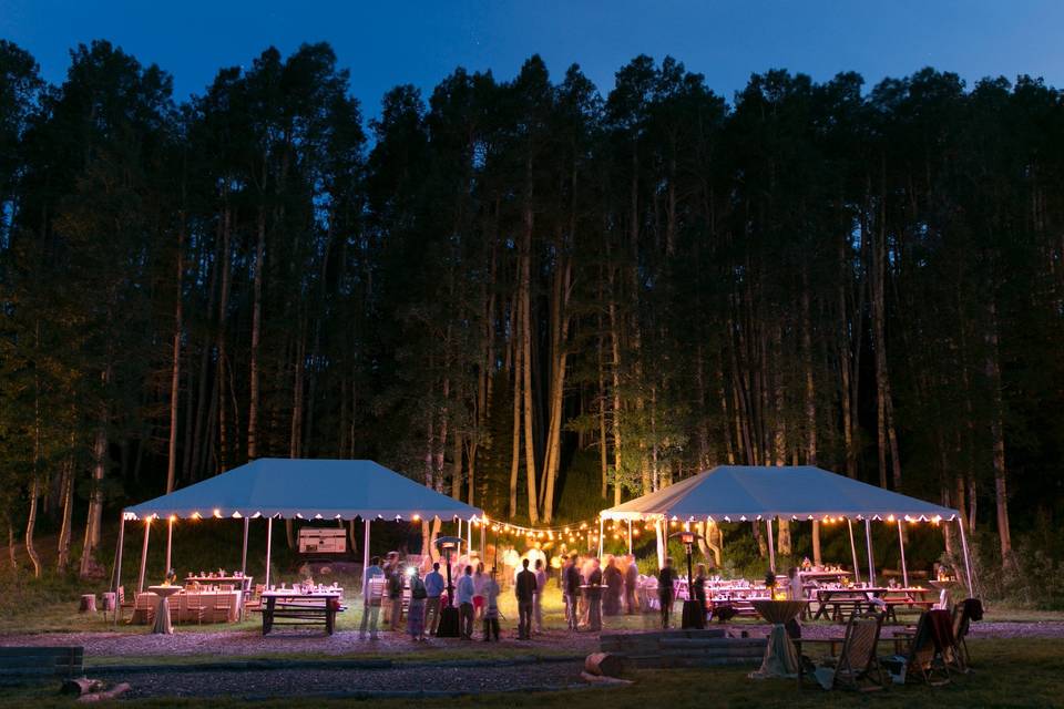 Tent wedding reception