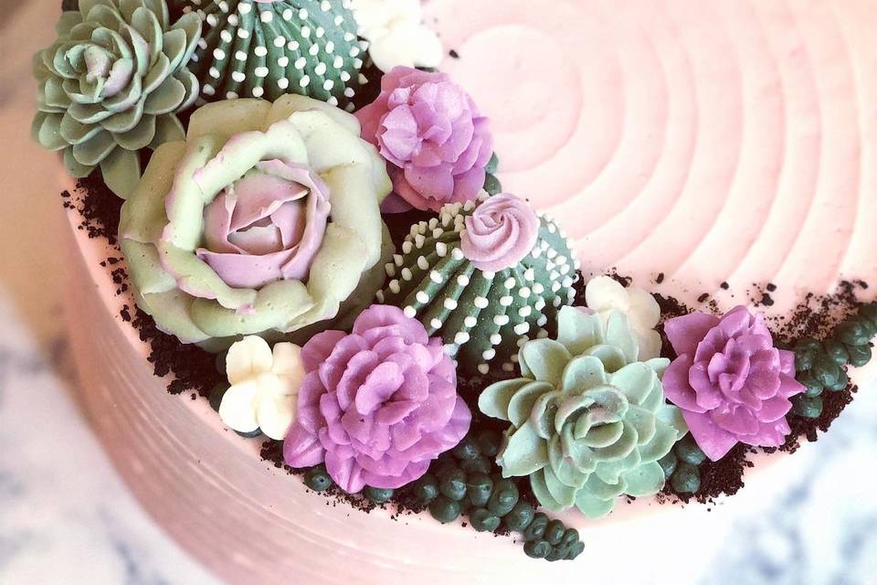 Buttercream Succulents