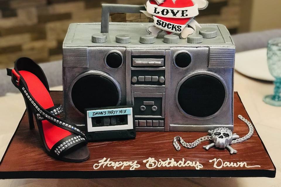 80's Themed Rock Cake