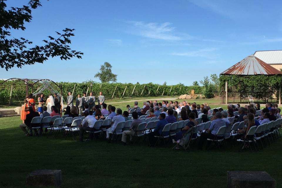 Outdoor wedding ceremony