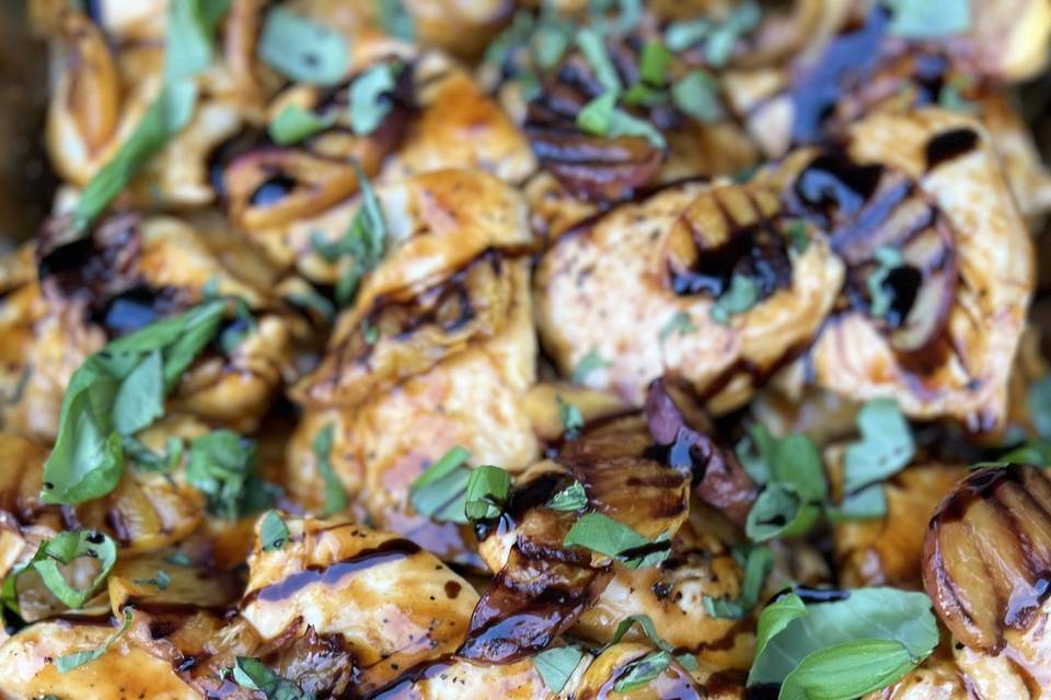 Balsamic Peach BBQ Chicken