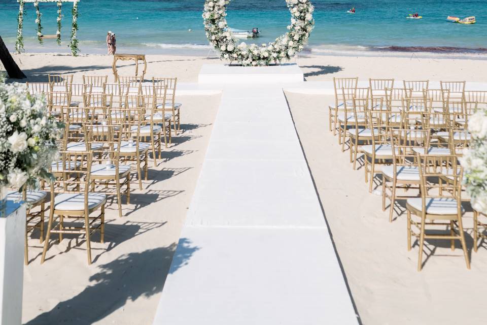 Beachfront Ceremony Setup