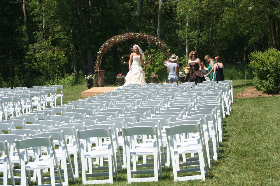 Greenway ceremony set-up