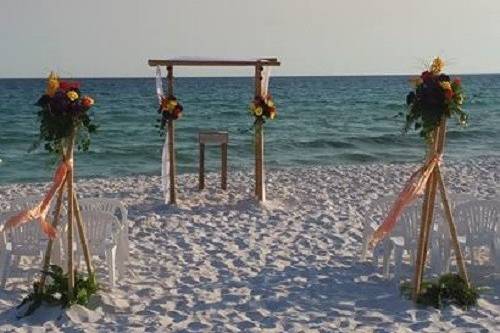 Wedding beach setup