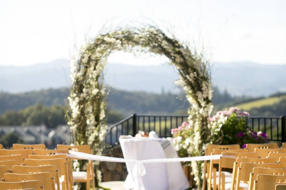 Wedding reception area