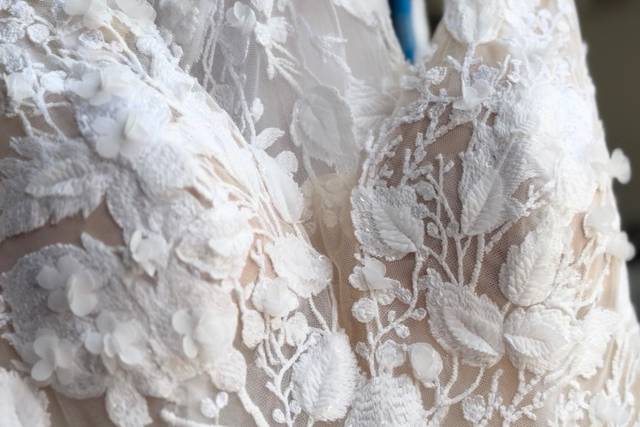 Closeup wedding dress