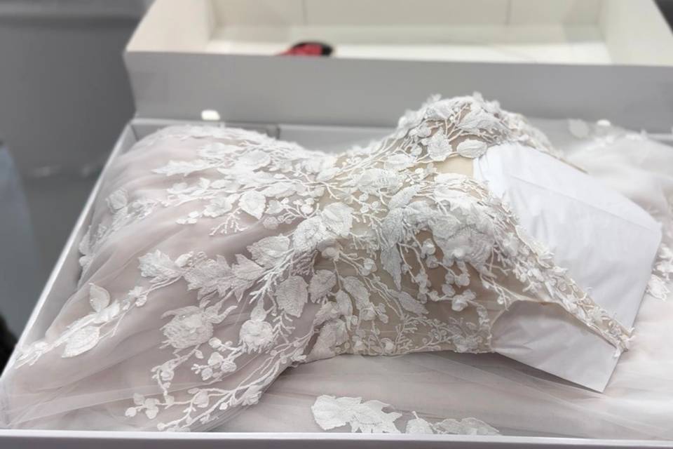 Wedding dress in box