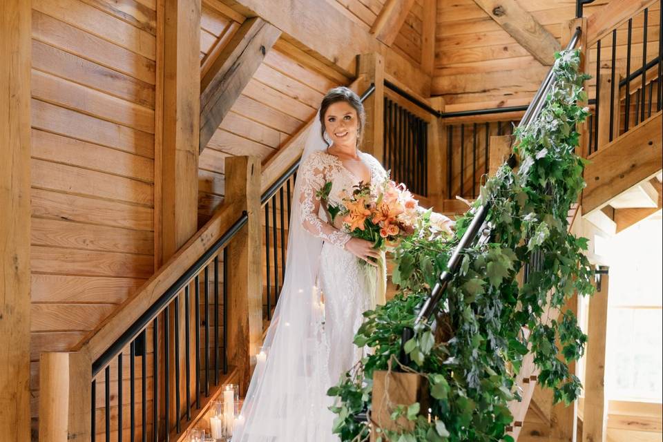 Stairway in the barn