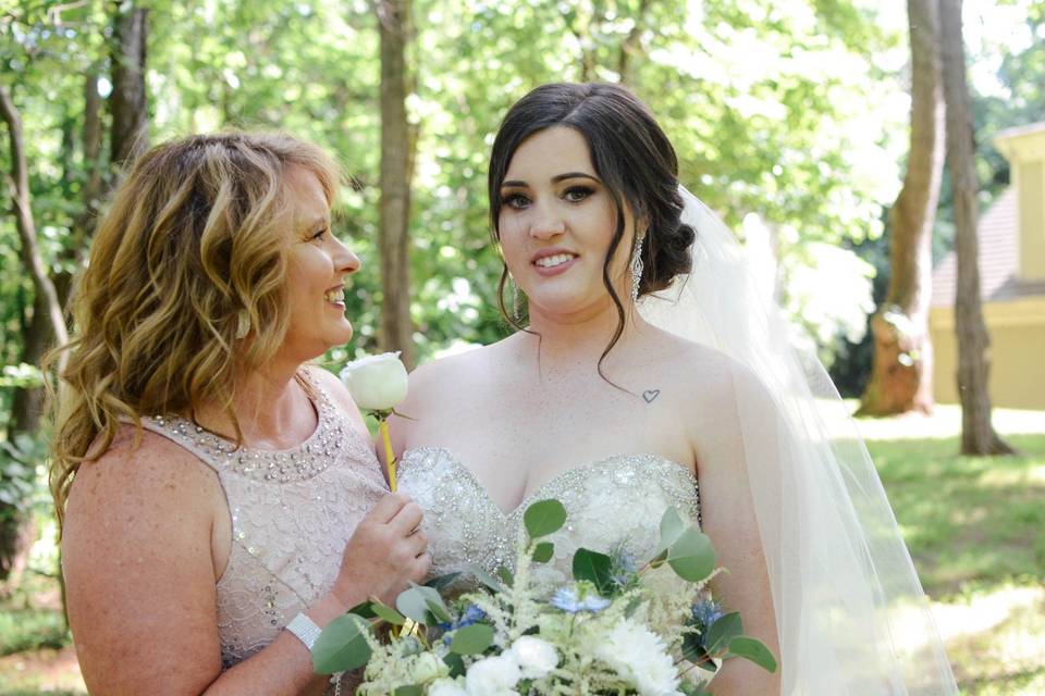 Bride with her mother