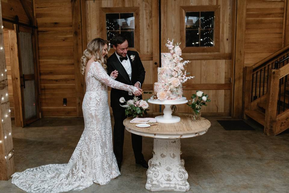 Cutting the cake!