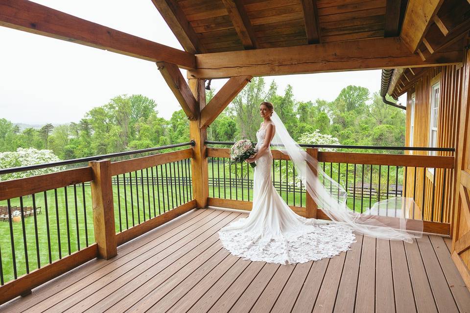 Bride on Balcony