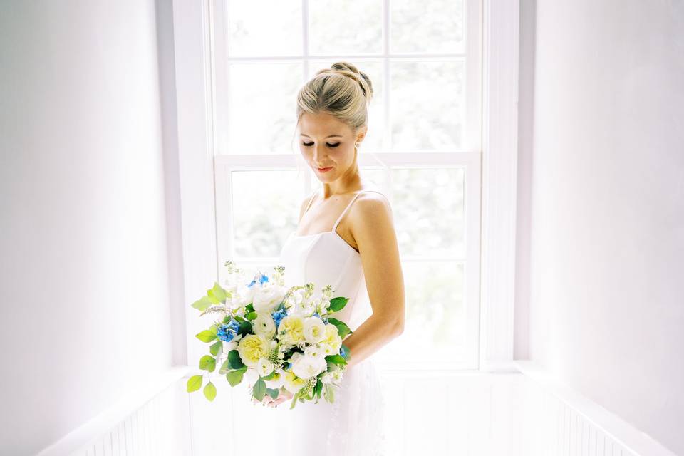 Bride in bridal suite