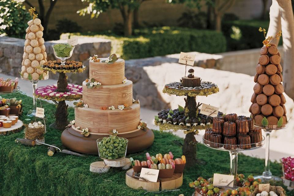 Chocolate dessert table