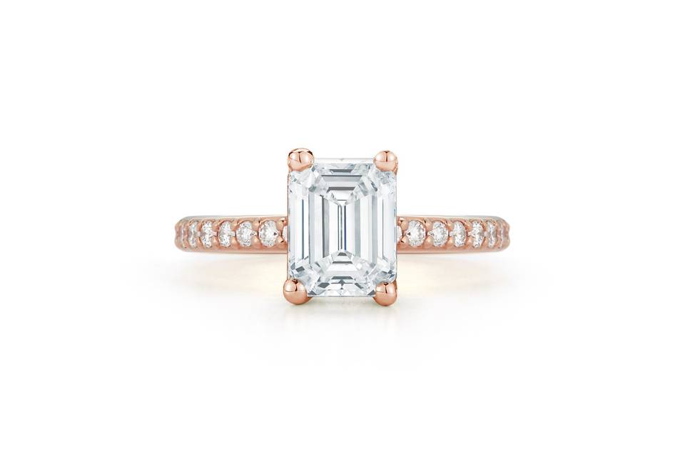 Rose Gold Emerald Cut