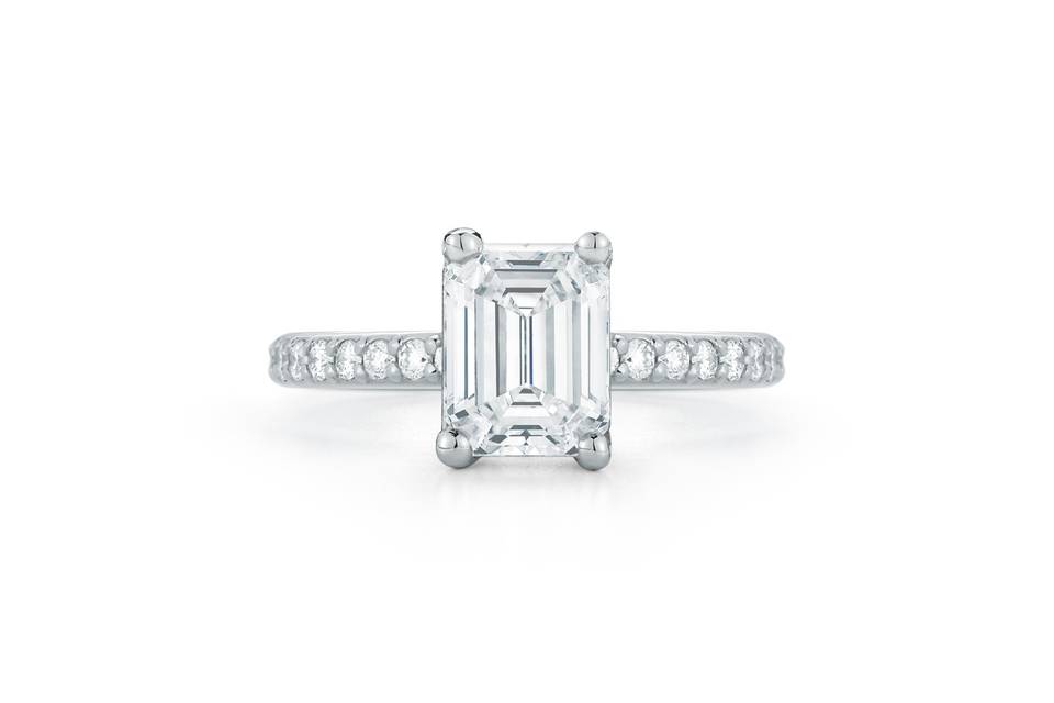 White Gold Emerald Cut