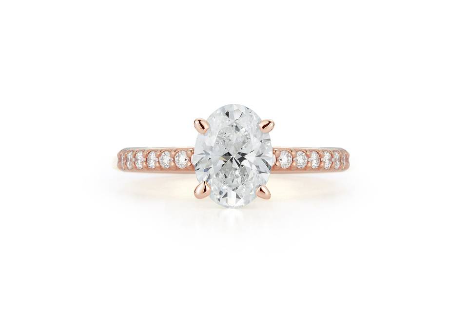 Rose Gold Diamond Engagement Ring — Quercus Raleigh Custom Engagement Rings