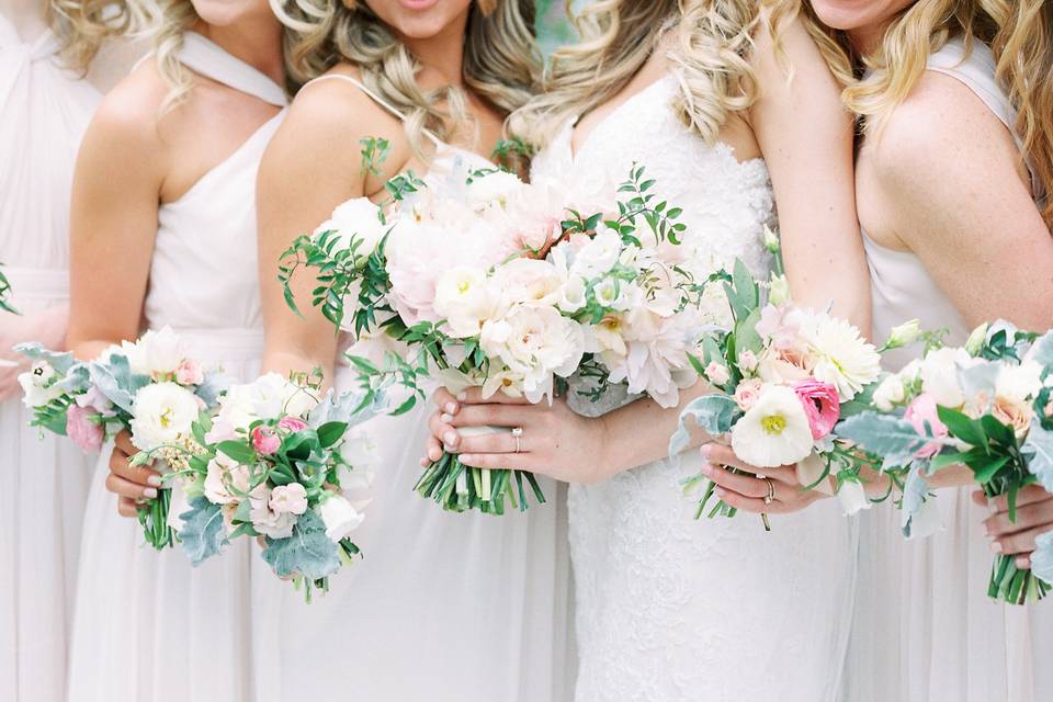 Bride and Bridesmaids