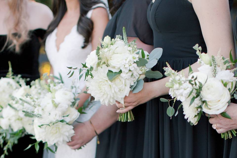 All White Bouquets