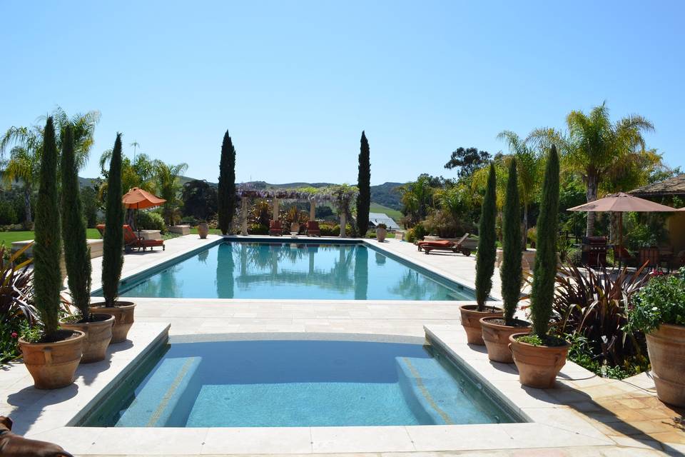 Outdoor reception area