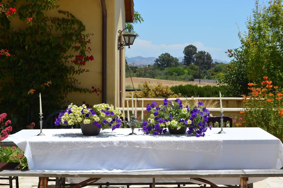 Table with centerpiece