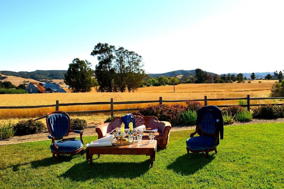 Outdoor reception area