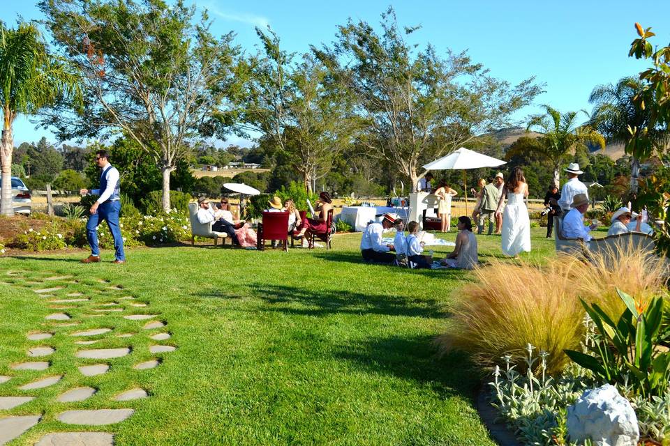 Outdoor reception area