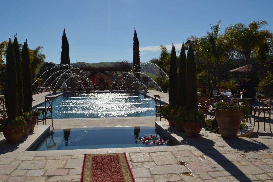 Outdoor reception area