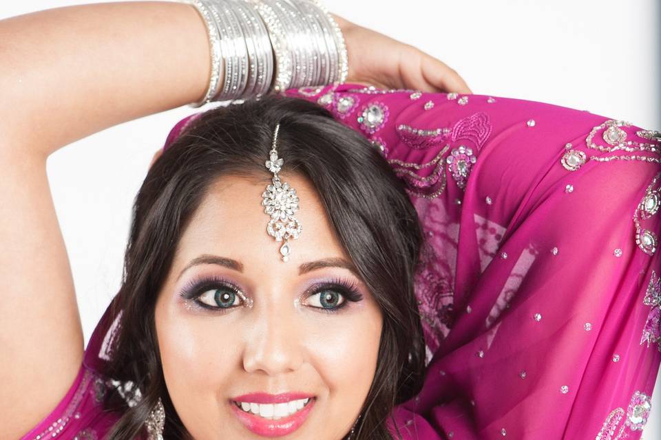 Indian Bridal Hair and Makeup Design