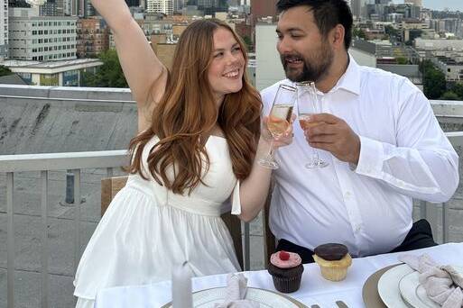 Cheers to the newlyweds