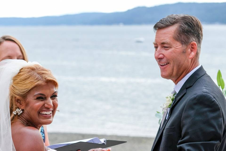 Puget Sound home wedding