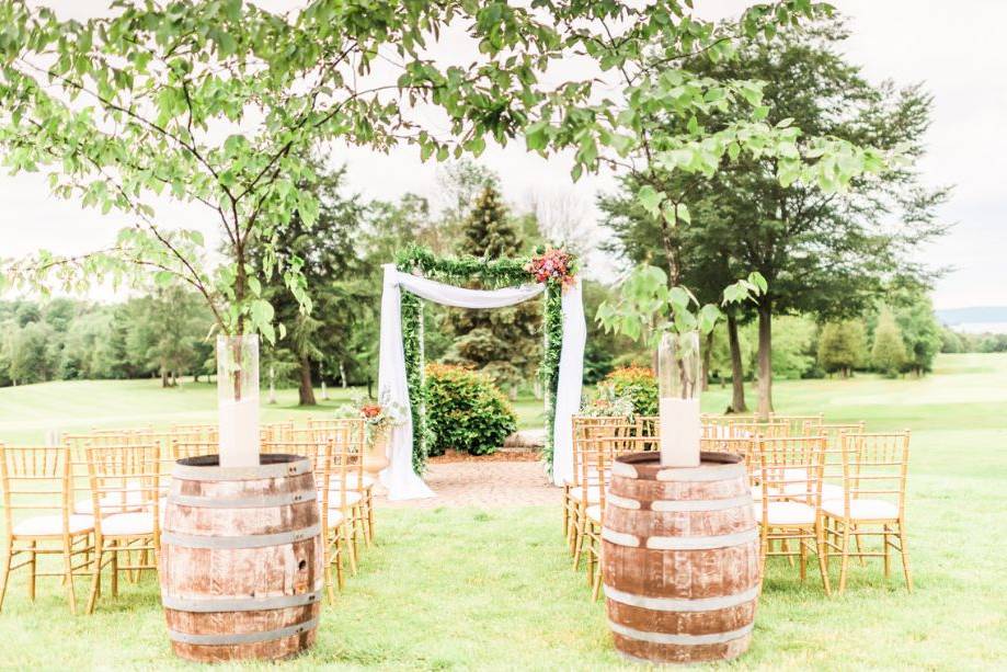 Wedding ceremony setting