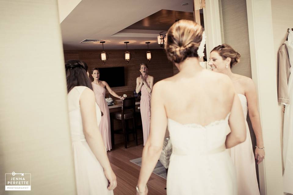 Bridal Party First Look - Perfette Wedding Photography
