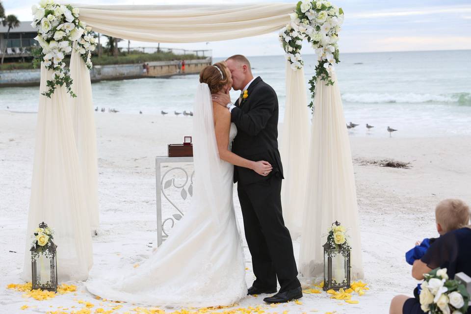 Elegant Beach Wedding Canopy-Siesta Key Beach Sarasota, Florida