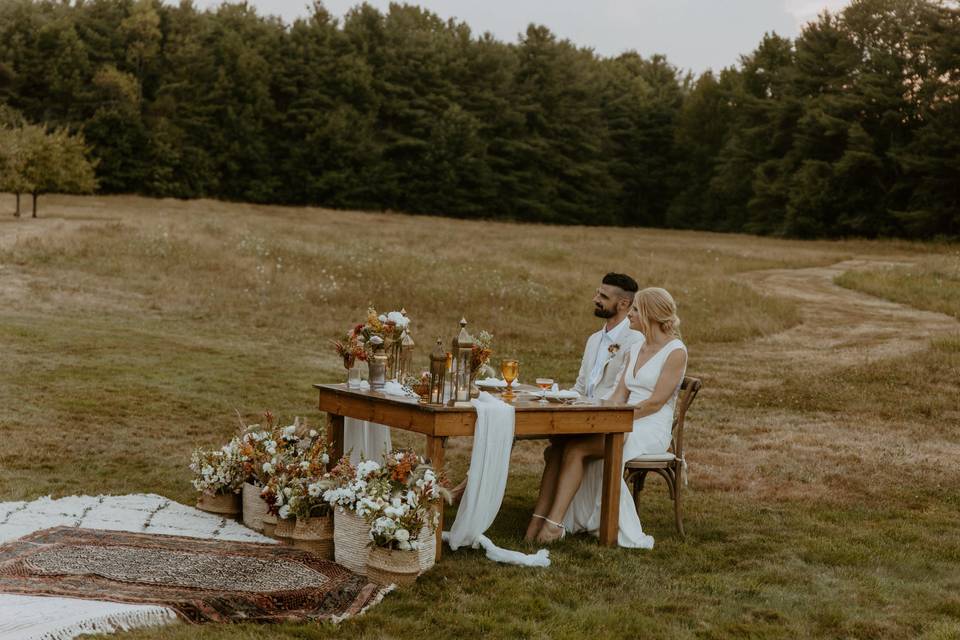 Flanagan Farm al fresco dinner