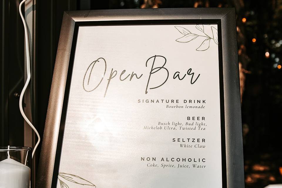 Bar Signage