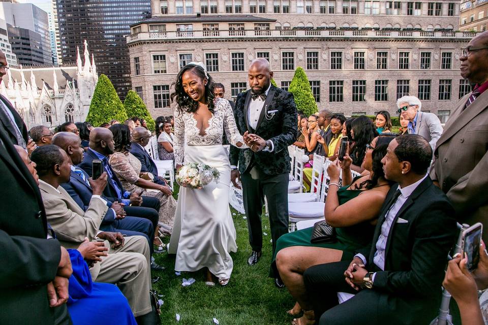 A rooftop wedding