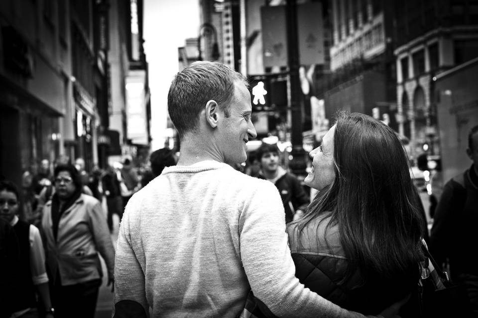 Smiling couple