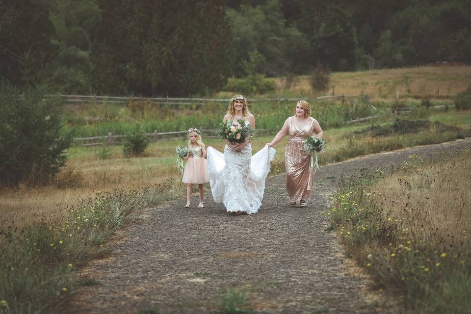 Bride approaching