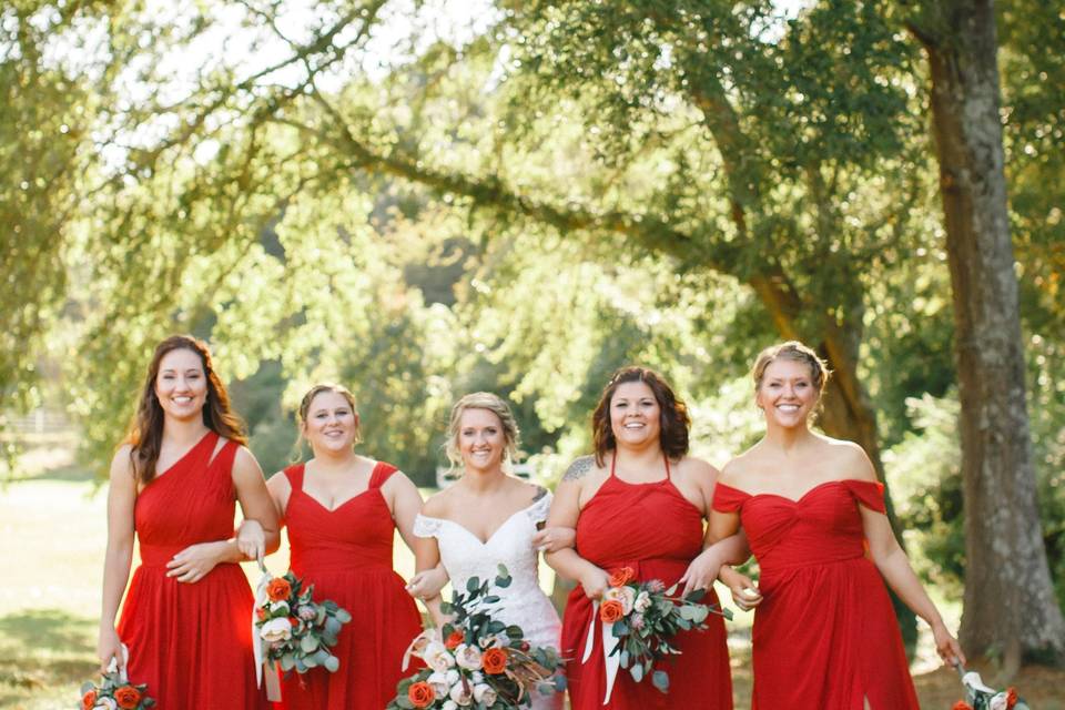 The bride and her tribe